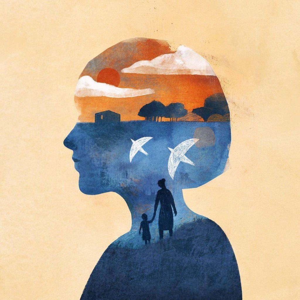 a face picture with dreaming